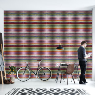 Beautiful Multi-colour Pattern Blue Green Yellow Wallpaper