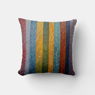 Beautiful multi coloured ice crystal feathered cushion