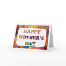 Beautiful Multicolor Mother's Day Card