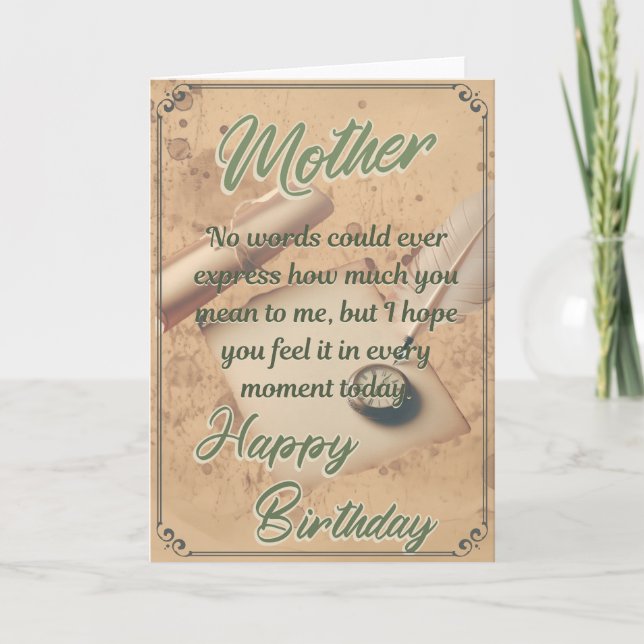 Beautiful Mum Birthday Card (Front)