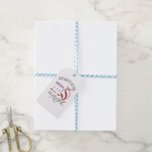 Beautiful mum is like an angel gift tags