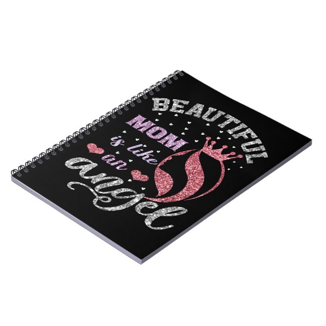 Beautiful mum is like an angel notebook (Left Side)