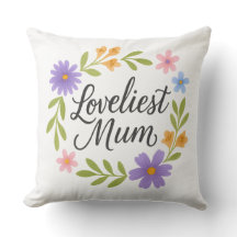 Beautiful Mum Throw Pillow – Mum Love Cushion