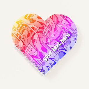 Beautiful Music Happy Colours Lively Musical Notes Notebook
