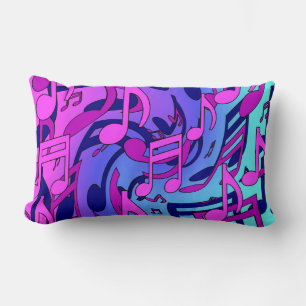 Beautiful Music Musical Notes Lively Upbeat Artsy Lumbar Cushion