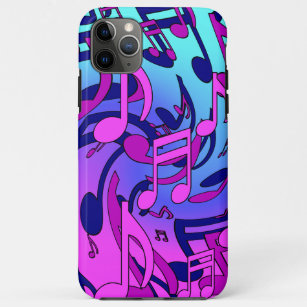 Beautiful Music Musical Pattern Pink Purple Aqua Case-Mate iPhone Case
