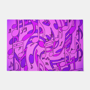 Beautiful Music Ultra Violet Musical Design Doormat