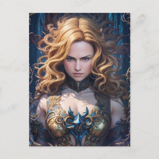 Beautiful Mystical Fantasy Female Postcard (Front)