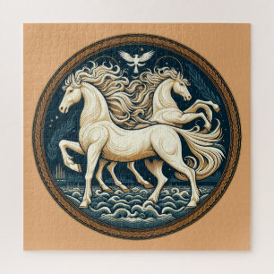 "Beautiful Mystical Horses" 13  Jigsaw Puzzle