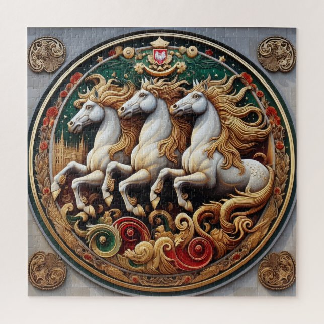 "Beautiful Mystical Horses" 27 Jigsaw Puzzle (Vertical)