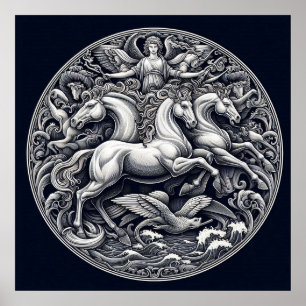 "Beautiful Mystical Horses" 35 Poster