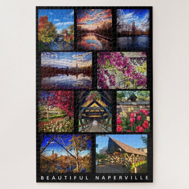 Beautiful Naperville - 10 Scenes Around Town Jigsaw Puzzle (Vertical)