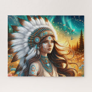 Beautiful Native American Spiritual Woman Jigsaw Puzzle