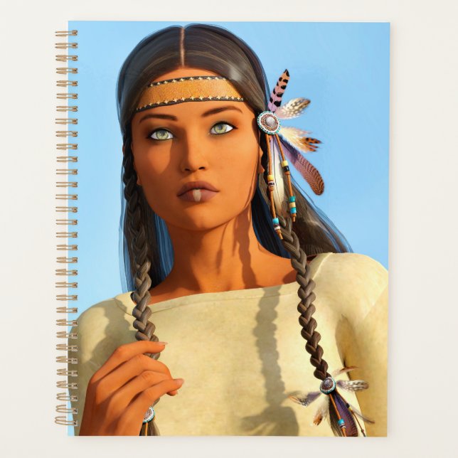 Beautiful Native American Woman Indigenous Outfit Planner (Front)