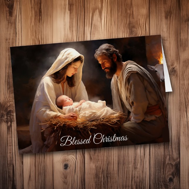 Beautiful Nativity Blessed Christmas Card (Creator Uploaded)