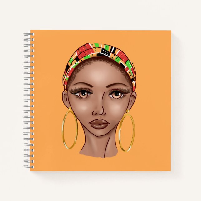 BEAUTIFUL NATURAL BLACK GIRL NOTEBOOK (Front)