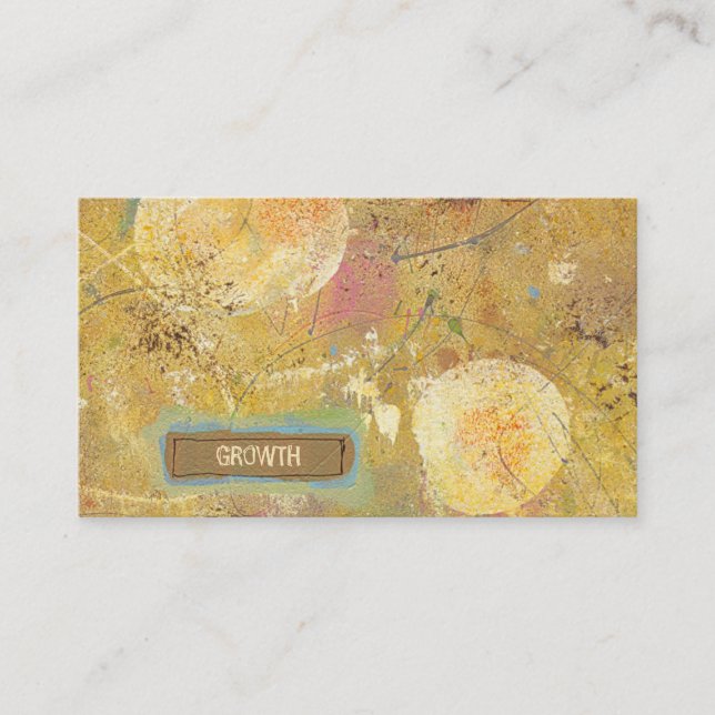 Beautiful natural fun abstract art unique painting business card (Front)