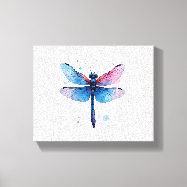 Beautiful Nature Colourful Graphic Pattern Dragonf Canvas Print (Front)
