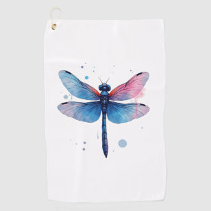 Beautiful Nature Colourful Graphic Pattern Dragonf Golf Towel