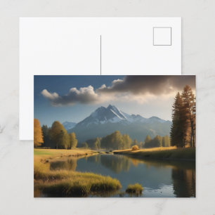 Beautiful nature landscape postcard