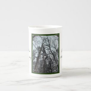 Beautiful nature snow in the woods Specialty Mug