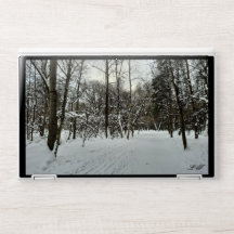 Beautiful nature snow in the woodsLS HP Laptop Ski