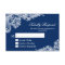 Beautiful Navy Blue Lace Wedding RSVP Reply