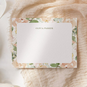 Beautiful Neutral Floral and Blush Pink Card