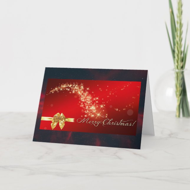 Beautiful New Year's red Holiday Card (Front)