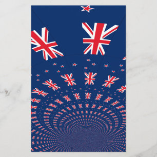 Beautiful New Zealand Flag Art Print Design