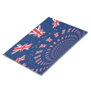 Beautiful New Zealand Flag Art Print Design Notepad
