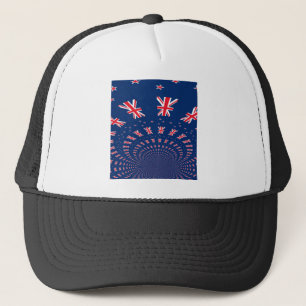 Beautiful New Zealand Flag Art Print Design Trucker Hat