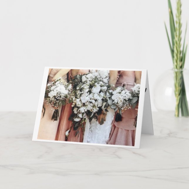 **BEAUTIFUL NEWLYWED WISHES** ON WEDDING DAY CARD (Front)