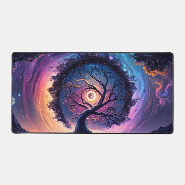 Beautiful Night Sky Illustration Desk Mat (Front)