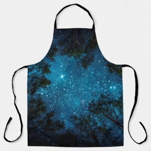 Beautiful night sky, the Milky Way and the trees.  Apron