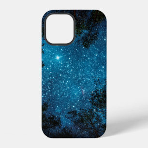 Beautiful night sky, the Milky Way and the trees. iPhone 12 Case