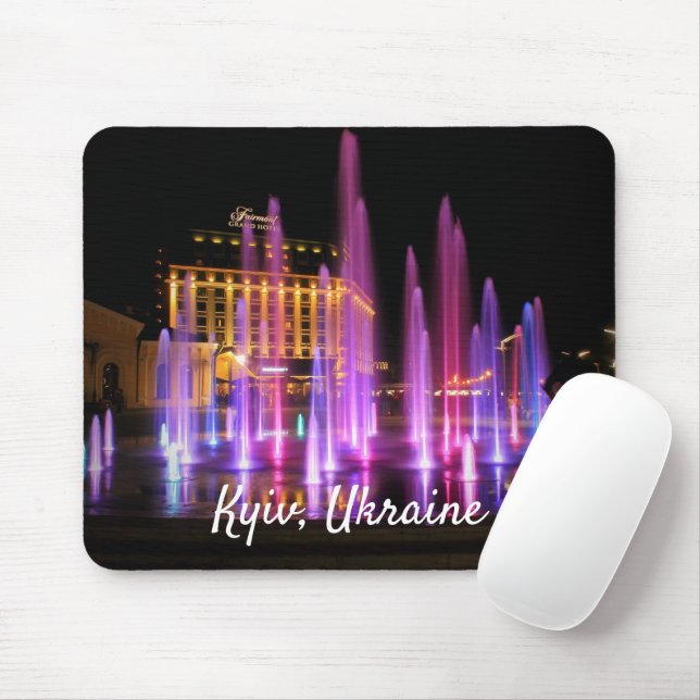Beautiful Night View Kyiv Ukraine   Mouse Pad (With Mouse)