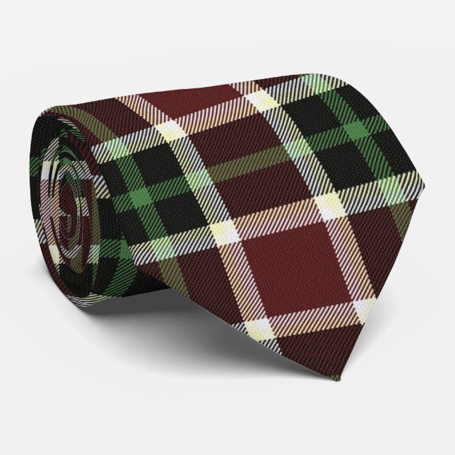 Beautiful noble tartan pattern tie (Rolled)
