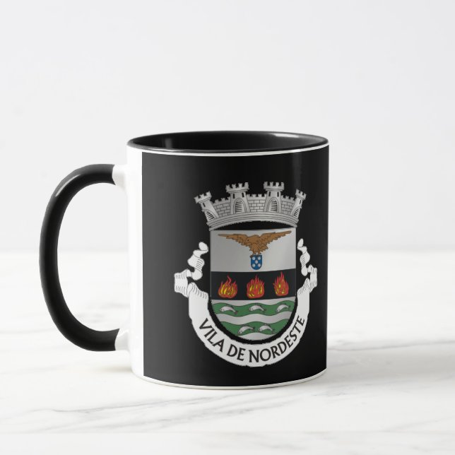 Beautiful Nordeste (Azores) Coat of Arms Mug (Left)