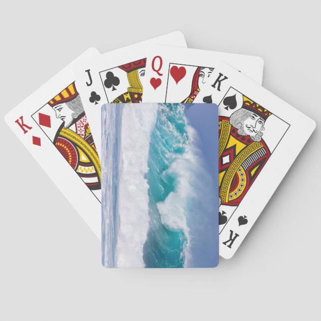 Beautiful North Shore Beach Honolulu Hawaii Playing Cards (Back)