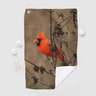 Beautiful Northern Cardinal Personal Golf Towel