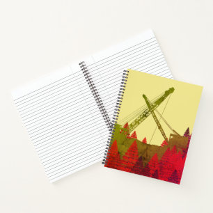 Beautiful Northwest Crane Operating Engineer Art Notebook