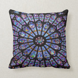 Beautiful Notre Dame Rose Window Cushion