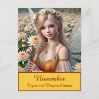 Beautiful November Fairy in Chrysanthemums