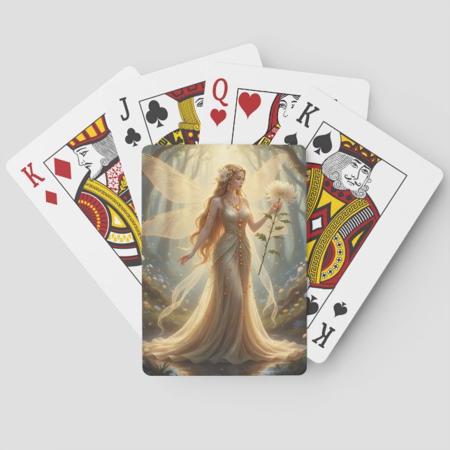 Beautiful November Topaz Fairy Playing Cards (Back)