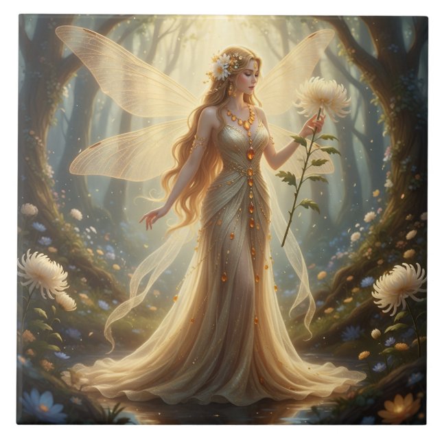 Beautiful November Topaz Fairy Tile (Front)