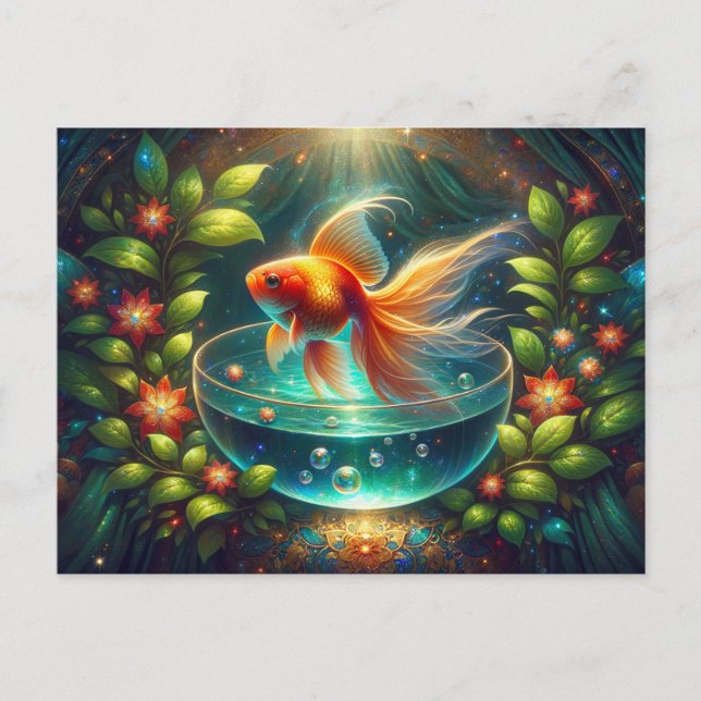 Beautiful Nowruz Goldfish Postcard (Front)
