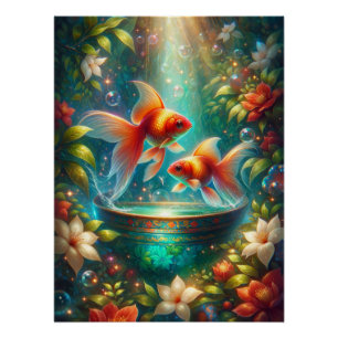 Beautiful Nowruz Goldfish Poster