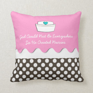 Beautiful Nurse Pillow Pink and Polka Dots