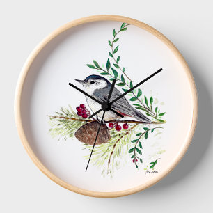 Beautiful Nuthatch Bird Clock